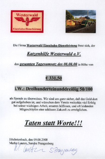 Westerwald Eisenbahn-Dienstleistung
